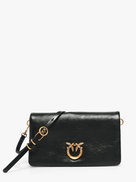 Cross Body Tas Love Bag Icon Leder Pinko Zwart love bag icon 6023A315