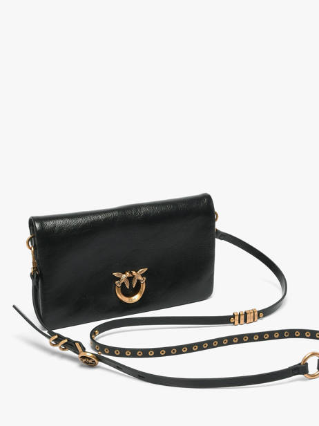Cross Body Tas Love Bag Icon Leder Pinko Zwart love bag icon 6023A315 ander zicht 2