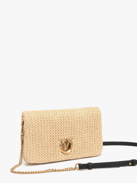 Cross Body Tas Love Bag Soft Raphia Pinko Beige love bag soft 6023A391 ander zicht 2