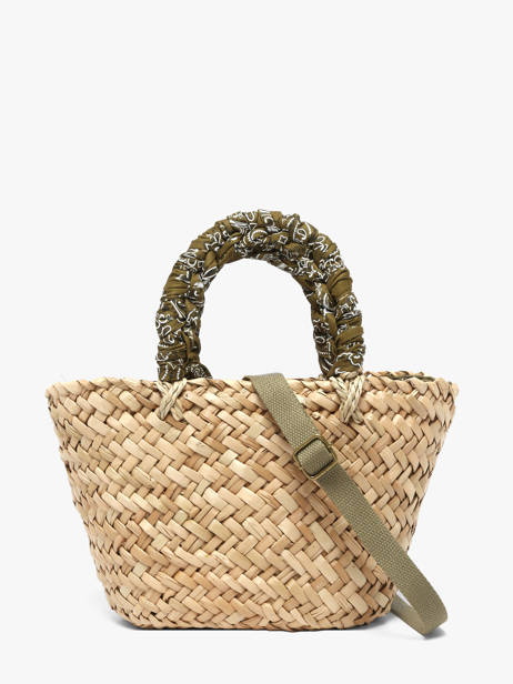 Handtas Bandana Stro Le voyage en panier Groen bandana PM968 ander zicht 4