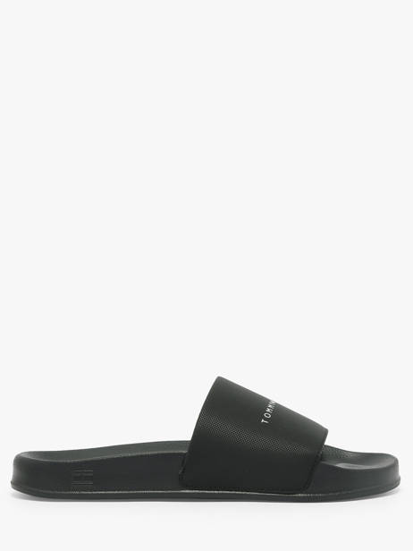 Slippers Uit Leder Tommy hilfiger Zwart men 5799BDS ander zicht 3