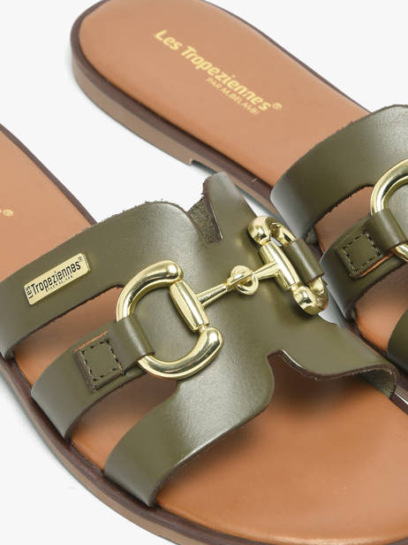 Slippers Hamia Uit Leder Les tropeziennes Groen women HAMIA ander zicht 2