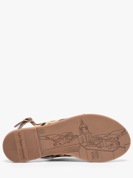 Open Sandalen Uit Leder Les tropeziennes Bruin women DOAPO ander zicht 4