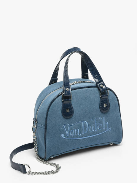 Handtas Ovum Denim Von dutch Blauw bags OVUM ander zicht 2