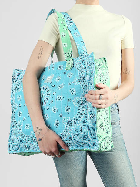 Schoudertas Bandana Katoen Le voyage en panier Blauw bandana PM965 ander zicht 1