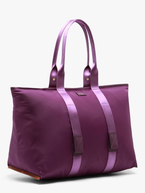 Schoudertas L Mistral Rollable Nylon En Leder Lancel Violet mistral A13996 ander zicht 2