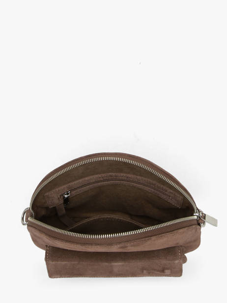 Cross Body Tas Dorine Suède Leder Nathan baume Bruin nathan I-FINE1 ander zicht 4