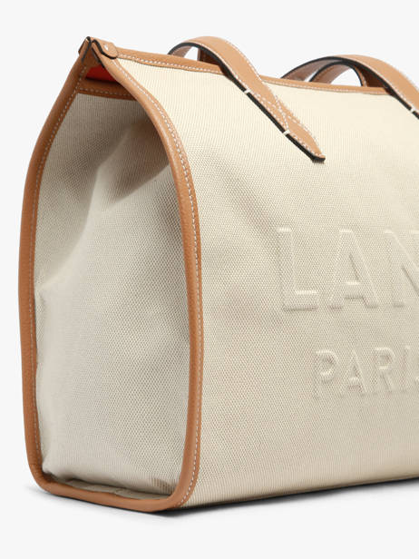 Schoudertas Jour Canvas En Leder Lancel Beige jour A14028 ander zicht 3