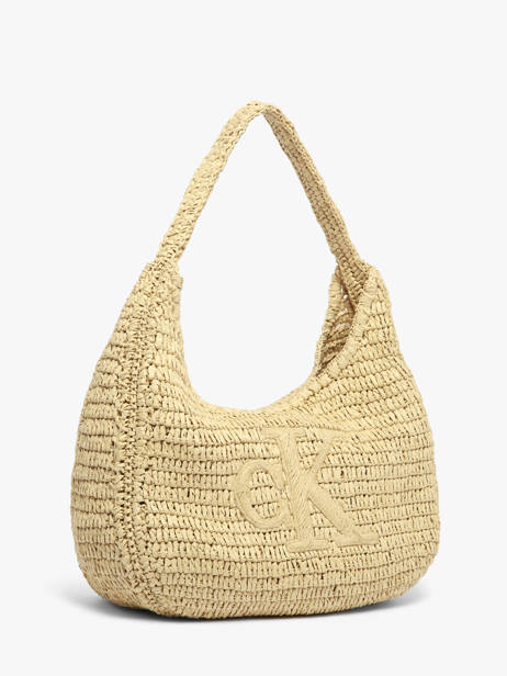 Schoudertas Bold Monogram Stro Calvin klein jeans Beige bold monogram 4F3448G ander zicht 2