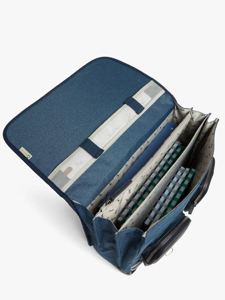 Boekentas 3 Compartimenten Vintage Color Cameleon Blauw vintage color VIC-CA41 ander zicht 4
