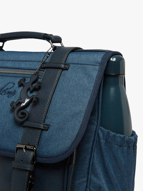 Boekentas 3 Compartimenten Vintage Color Cameleon Blauw vintage color VIC-CA41 ander zicht 6