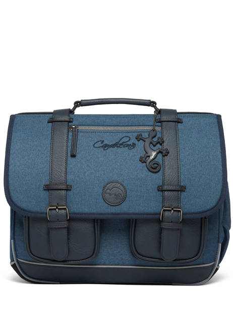 Boekentas 3 Compartimenten Vintage Color Cameleon Blauw vintage color VIC-CA41 ander zicht 7