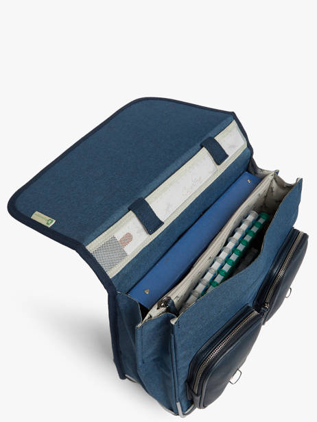Boekentas Op Wieltjes 2 Compartimenten Vintage Color Cameleon Blauw vintage color CR38 ander zicht 4