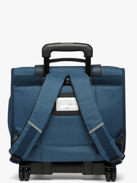 Boekentas Op Wieltjes 2 Compartimenten Vintage Color Cameleon Blauw vintage color CR38 ander zicht 5