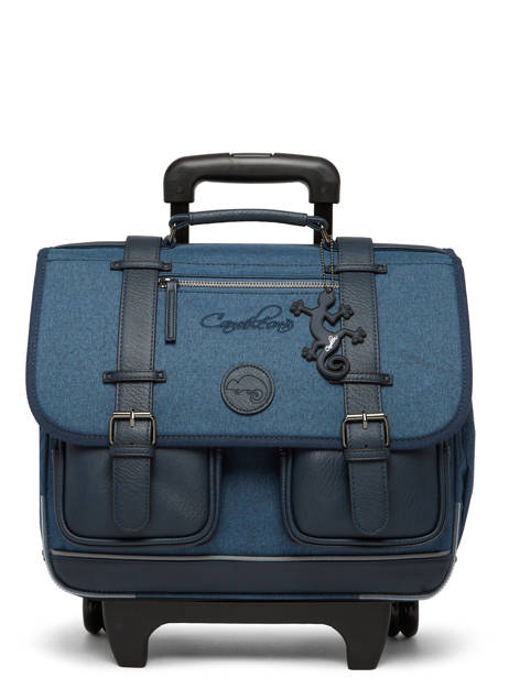 Boekentas Op Wieltjes 2 Compartimenten Vintage Color Cameleon Blauw vintage color CR38 ander zicht 8