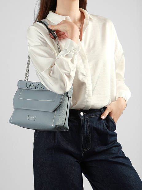Cross Body Tas Ninon Leder Lancel Blauw ninon A13782 ander zicht 2