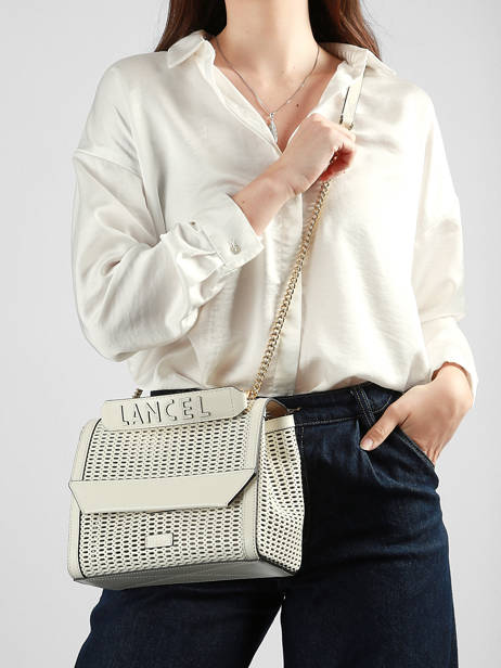 Cross Body Tas Ninon M Ajouré Leder Lancel Wit ninon A14009 ander zicht 1