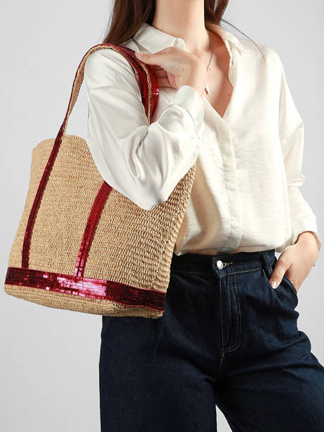 Handtas Cabas Raphia Raphia Vanessa bruno Beige cabas raphia 64V40380 ander zicht 1