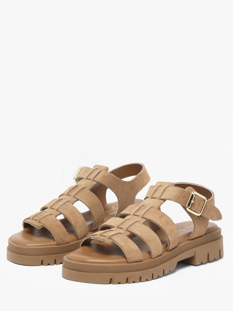 Sandalen Uit Leder Semerdjian Beige women DELIA ander zicht 1
