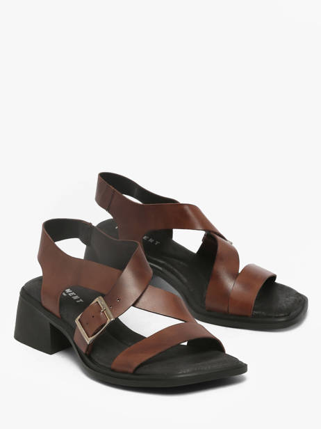 Sandalen Met Hak Uit Leder Pavement Bruin women 25273 ander zicht 1