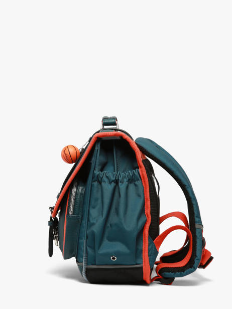 Boekentas Voor Kinderen 2 Compartimenten Vintage Urban Cameleon Blauw vintage urban CA35 ander zicht 3