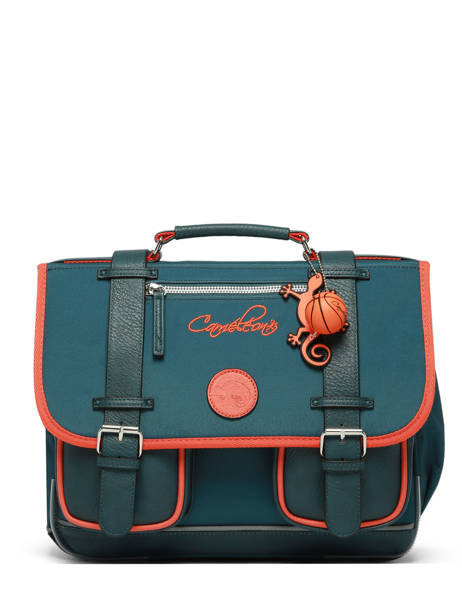 Boekentas Voor Kinderen 2 Compartimenten Vintage Urban Cameleon Blauw vintage urban CA35 ander zicht 7