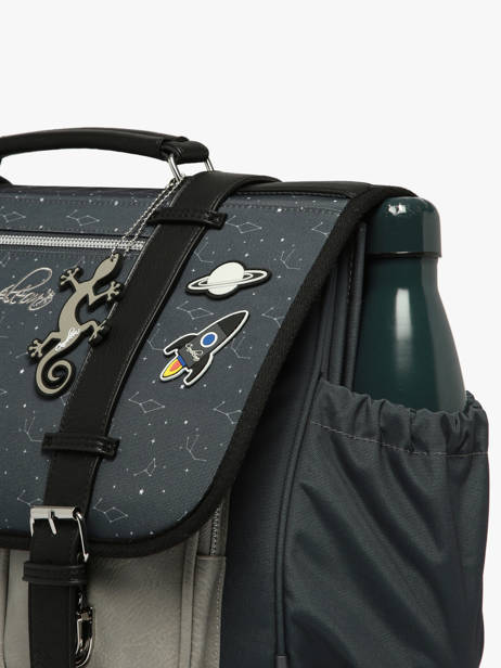Boekentas 3 Compartimenten Vintage Urban Cameleon Grijs vintage urban CA41 ander zicht 6