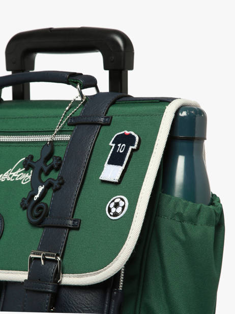Boekentas Op Wieltjes 2 Compartimenten Vintage Urban Cameleon Groen vintage urban CR38 ander zicht 6