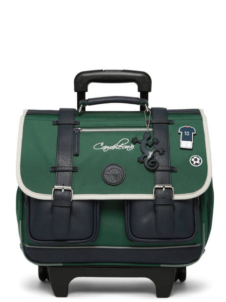 Boekentas Op Wieltjes 2 Compartimenten Vintage Urban Cameleon Groen vintage urban CR38 ander zicht 8