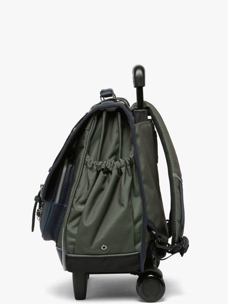 Boekentas Op Wieltjes 3 Compartimenten Vintage Urban Cameleon Groen vintage urban CR41 ander zicht 3