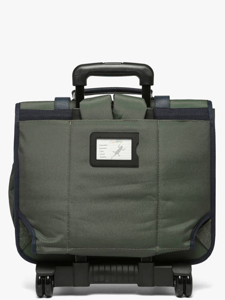 Boekentas Op Wieltjes 3 Compartimenten Vintage Urban Cameleon Groen vintage urban CR41 ander zicht 6