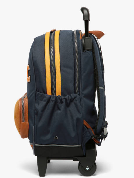 Rugzak Op Wieltjes 2 Compartimenten Vintage Urban Cameleon Blauw vintage urban SR40 ander zicht 3