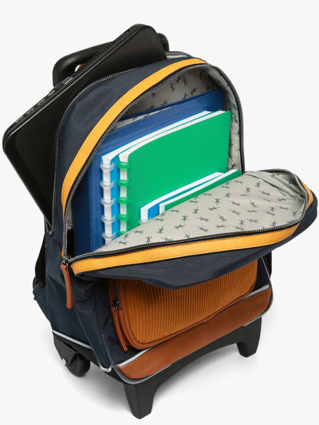 Rugzak Op Wieltjes 2 Compartimenten Vintage Urban Cameleon Blauw vintage urban SR40 ander zicht 4