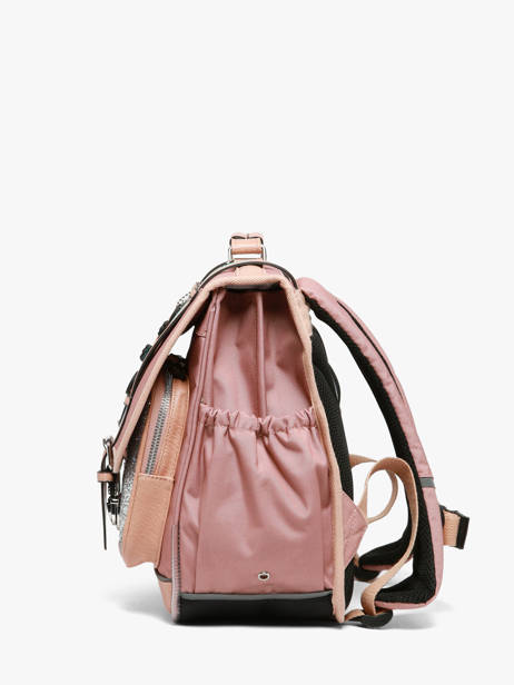 Boekentas Voor Kinderen 2 Compartimenten Vintage Fantasy Cameleon Roze vintage fantasy CA38 ander zicht 3