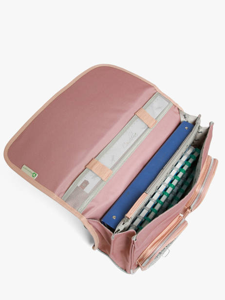 Boekentas Voor Kinderen 2 Compartimenten Vintage Fantasy Cameleon Roze vintage fantasy CA38 ander zicht 4