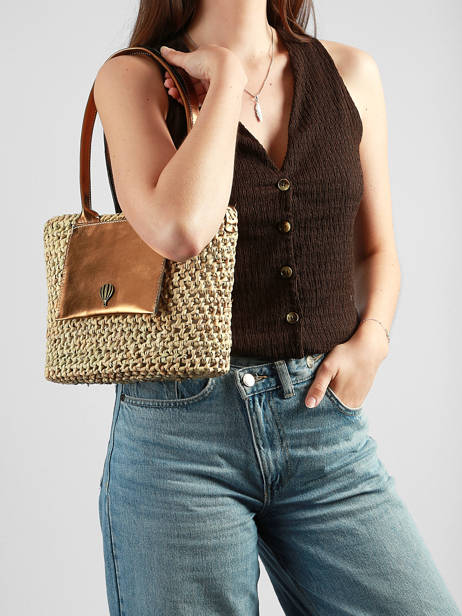 Schoudertas Estival Le voyage en panier Beige estival PM946 ander zicht 1
