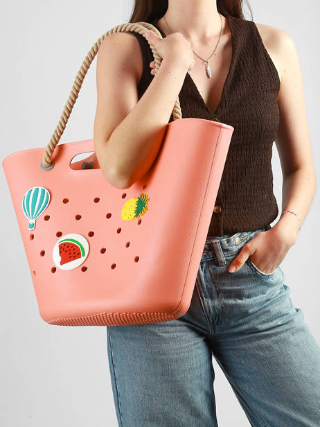 Schoudertas Tutti Frutti Le voyage en panier Roze tutti frutti PM986 ander zicht 1