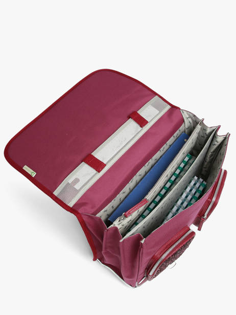 Boekentas Kinderen 3 Compartimenten Vintage Fantasy Cameleon Violet vintage fantasy CA41 ander zicht 4