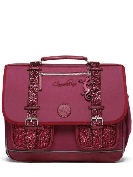 Boekentas Kinderen 3 Compartimenten Vintage Fantasy Cameleon Violet vintage fantasy CA41 ander zicht 7
