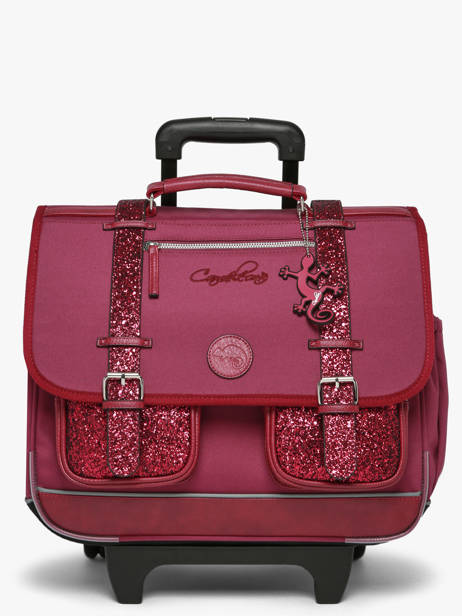 Boekentas Op Wieltjes 3 Compartimenten Vintage Fantasy Cameleon Violet vintage fantasy CR41