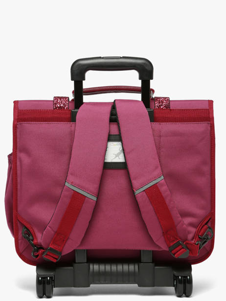 Boekentas Op Wieltjes 3 Compartimenten Vintage Fantasy Cameleon Violet vintage fantasy CR41 ander zicht 5