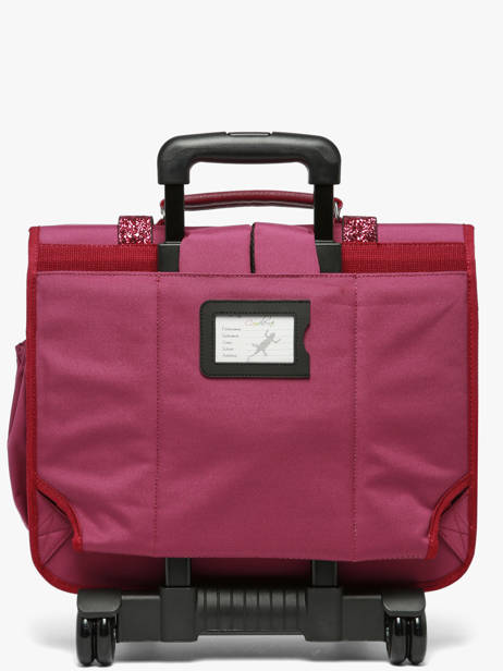 Boekentas Op Wieltjes 3 Compartimenten Vintage Fantasy Cameleon Violet vintage fantasy CR41 ander zicht 6
