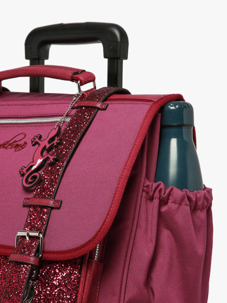 Boekentas Op Wieltjes 3 Compartimenten Vintage Fantasy Cameleon Violet vintage fantasy CR41 ander zicht 7