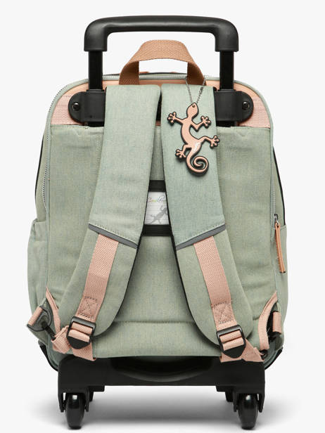 Rugzak Op Wieltjes 2 Compartimenten Vintage Fantasy Cameleon Groen vintage fantasy SR40 ander zicht 5