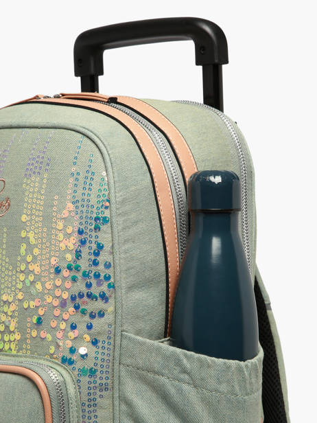 Rugzak Op Wieltjes 2 Compartimenten Vintage Fantasy Cameleon Groen vintage fantasy SR40 ander zicht 7