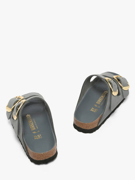 Slippers Uit Leder Birkenstock Grijs women 1032071 ander zicht 3