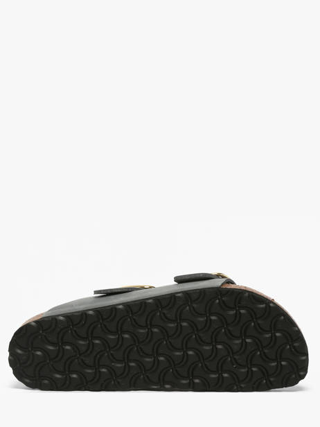 Slippers Uit Leder Birkenstock Grijs women 1032071 ander zicht 5
