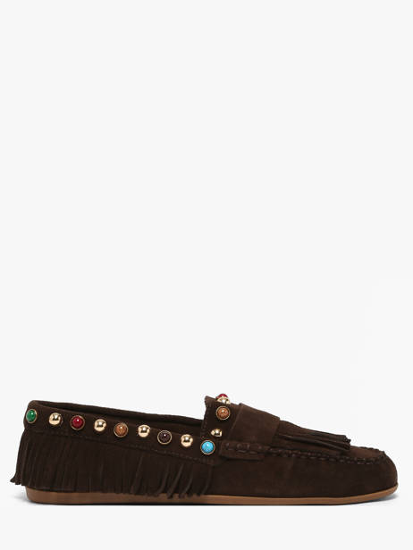 Mocassins Uit Leder Inuovo Bruin women 29015SMN