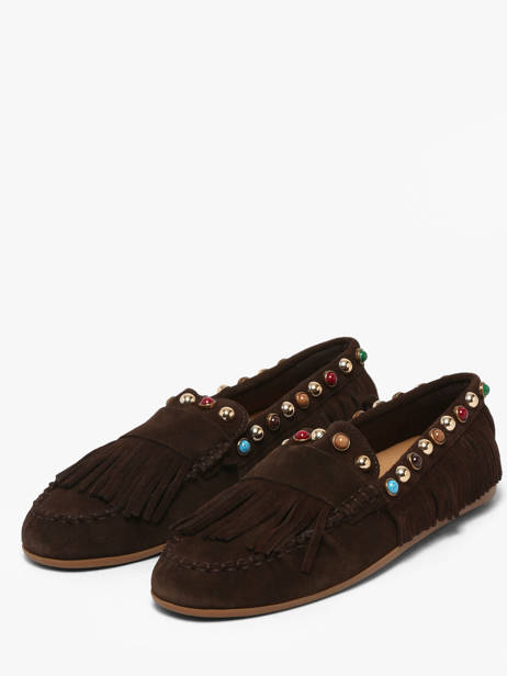 Mocassins Uit Leder Inuovo Bruin women 29015SMN ander zicht 1