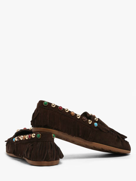 Mocassins Uit Leder Inuovo Bruin women 29015SMN ander zicht 2